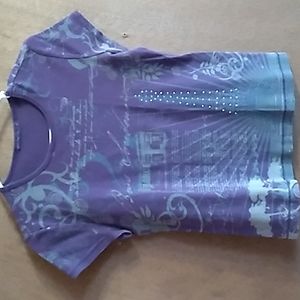 Purple France Themed Top with a Bling Efle Tower 💜